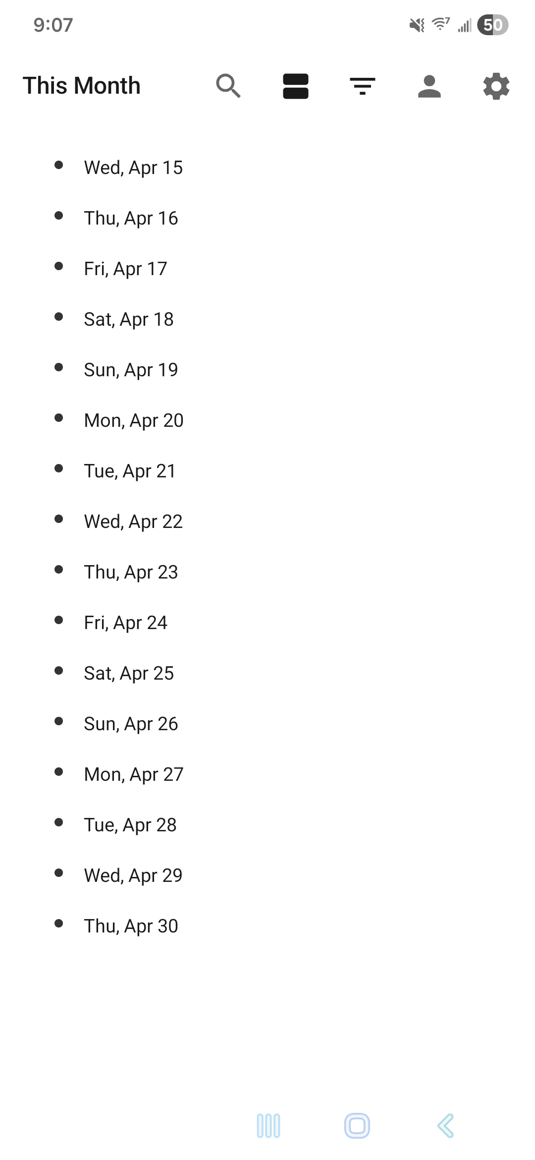 Template or filter screenshot