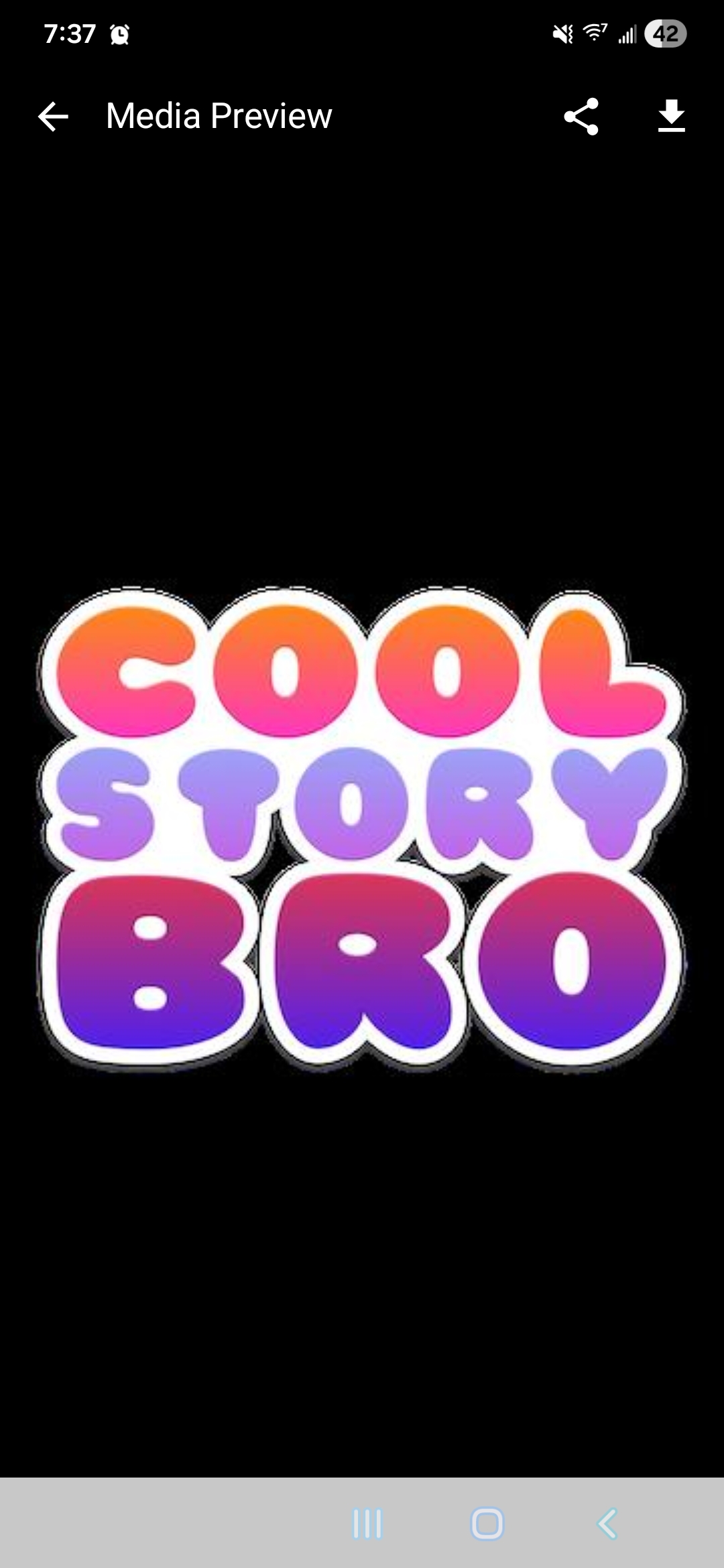 Message view with media previews and selection options